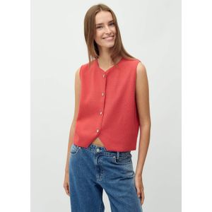 mbyM - Basia-M - Top - Rood - Fijn Gebreid