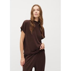 MbyM - Linea Short-M - Top - Bruin - Hoge Halslijn - Losvallend