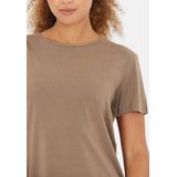 Athlecia - Functioneel Shirt - Bruin Gemêleerd - Kwartmouw