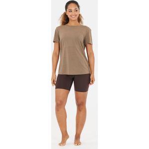 Athlecia - Functioneel Shirt - Bruin Gemêleerd - Kwartmouw