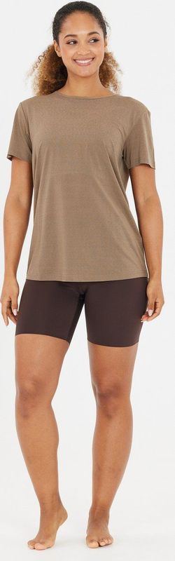 Athlecia - Functioneel Shirt - Bruin Gemêleerd - Kwartmouw