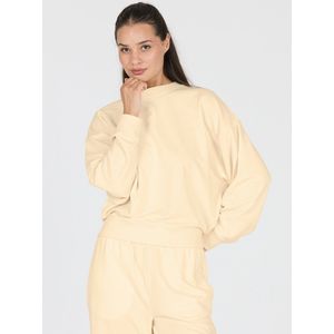 Crewneck-Trui - Crecy - Zwart - Mix van Materialen