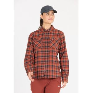 Whistler - Bargo Checked Shirt - Overhemd - Bruin/Rood - Katoen/Polyester