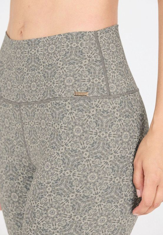 Athlecia - Mist W Printed Tights - Zwart - 82% Polyester 18% Elastaan