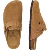 Pantoffels - Effen - Leer/Suède - Platte Hak