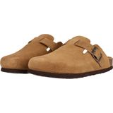 Pantoffels - Effen - Leer/Suède - Platte Hak