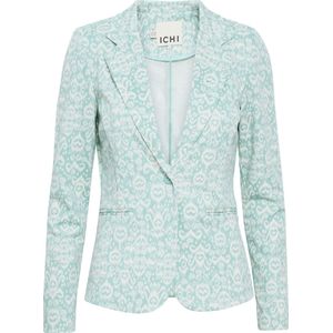 Ichi Blazer Ihkate Print B 20121145 Nile Blue Ikat Aop Dames