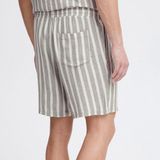 Solid Fried - Korte Broek - Grijs - Crème Wit - 58% Linnen - 42% Viscose