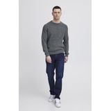 BLEND - Trui - Lichtbeige - Geribbelde Kraag - Lange Mouw