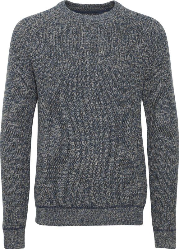 BLEND - Trui - Lichtbeige - Geribbelde Kraag - Lange Mouw