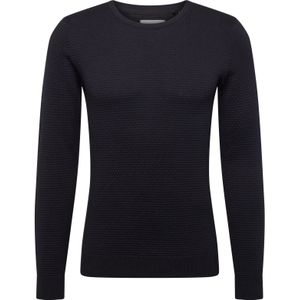 Gebreide Trui - Blauw - Katoen - Normale Pasvorm