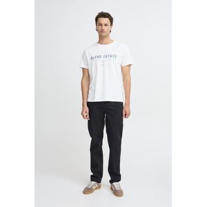 Blend - T-shirt - Met Printopdruk - Katoen - Ronde Hals - Korte Mouwen