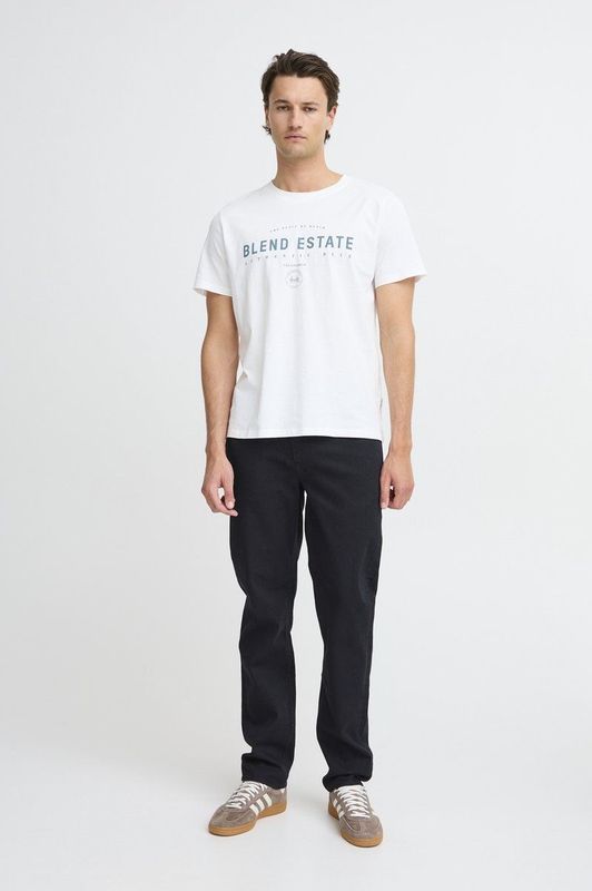 Blend - T-shirt - Met Printopdruk - Katoen - Ronde Hals - Korte Mouwen