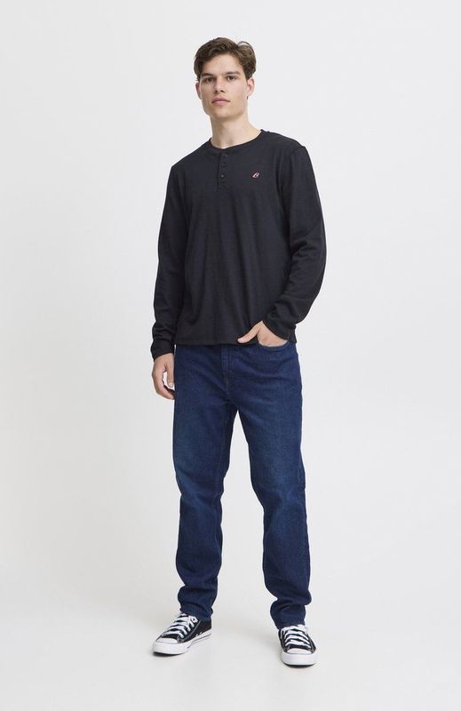 Shirt - Effen - Jersey - Lange Mouw - Normale Pasvorm