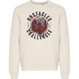 BLEND Sweatshirt  beige / donkerrood / zwart / wit