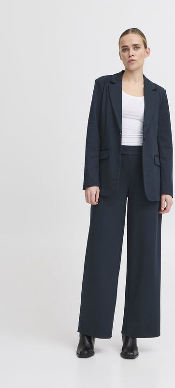 Ichi, Dames, Jassen, Blauw, Maat: L Leer,