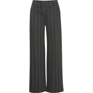 Ichi Broek Ihruti Wide Pa16 20121778 203764 Dark Grey Melange Stripe Dames