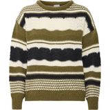 Ichi - Ronde-Hals Knitwear - Groen - 100% Polyester