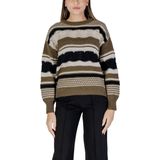 Ichi - Ronde-Hals Knitwear - Groen - 100% Polyester