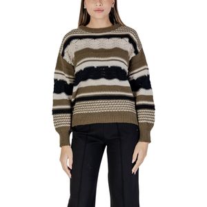 Ichi - Ronde-Hals Knitwear - Groen - 100% Polyester