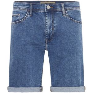 Stretchbroeken - Blauw Denim - Regular Pasvorm - Gevoerde Zoom/Rand