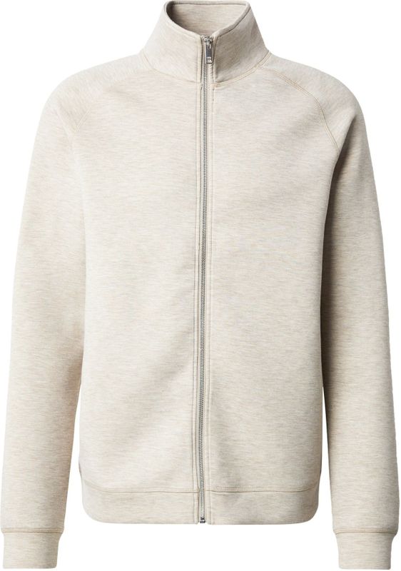 Sweatvest - Mélange - Sweatstof - Opstaande Kraag - Normale Pasvorm