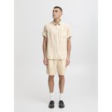 Solid - Korte Broeken - Beige - Linnen - Regular Fit