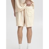 Solid - Korte Broeken - Beige - Linnen - Regular Fit