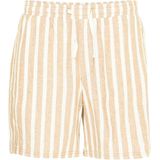 Solid - Korte Broeken - Beige - Linnen - Regular Fit