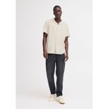 Blend - Casual Overhemd - Zand - Korte Mouwen - Regular Fit