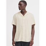 Blend - Casual Overhemd - Zand - Korte Mouwen - Regular Fit
