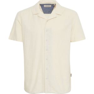 Blend - Casual Overhemd - Zand - Korte Mouwen - Regular Fit