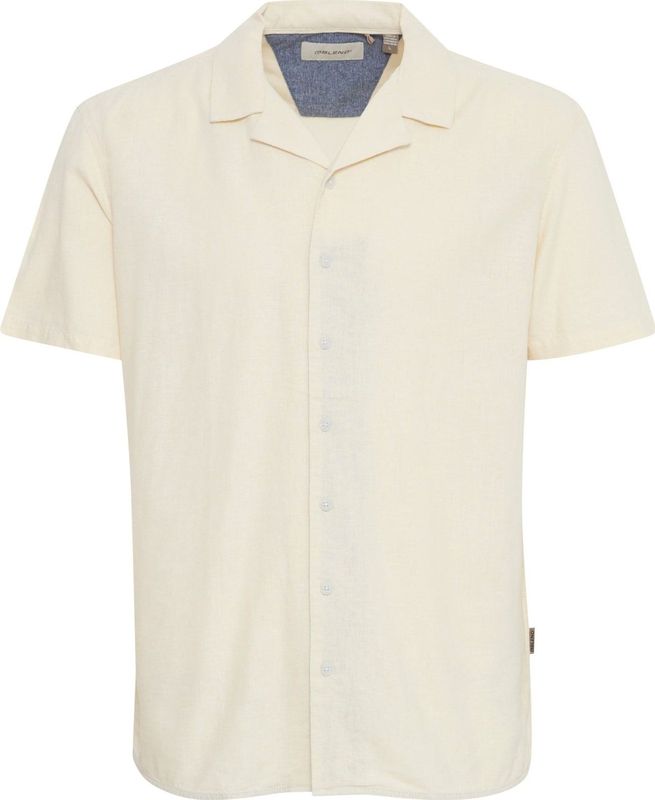 Blend - Casual Overhemd - Zand - Korte Mouwen - Regular Fit
