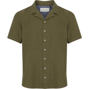 Blend - Overhemd - Korte Mouwen - Lichtblauw - Linnen/Viscose