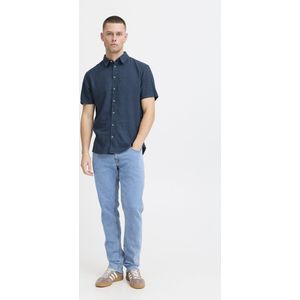 BLEND - Herenoverhemd - Korte Mouwen - Linnen/Viscose - Comfort Fit