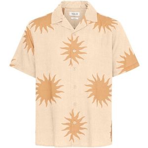 Overhemd - Linnen - Kwartmouw - All-over Patroon - Comfort Fit