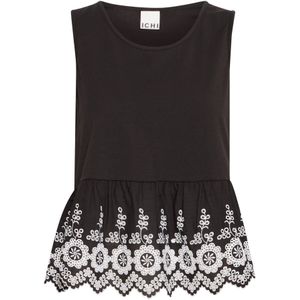 Ichi - Strap Top - Zwart - Katoenmix