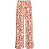 ICHI Ihkate Print Wide Casual Zakelijke Broek Dames - Fiesta Flower Aop
