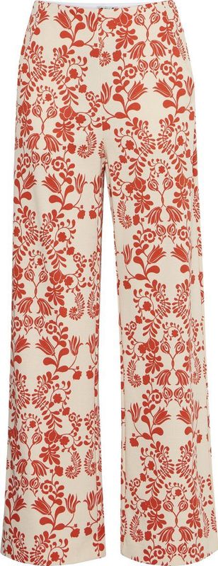 ICHI Ihkate Print Wide Casual Zakelijke Broek Dames - Fiesta Flower Aop