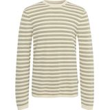 BLEND - BHAjlan - Gebreide Trui - Beige / Olijfgroen