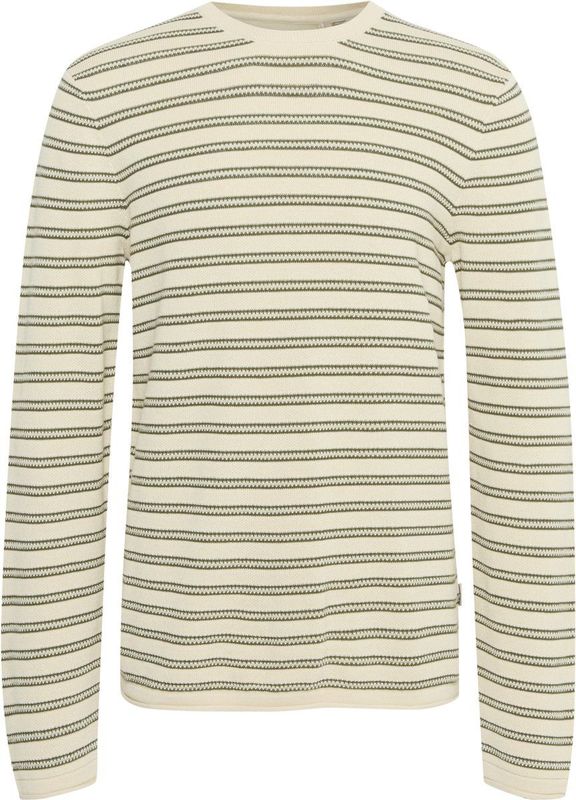 BLEND - BHAjlan - Gebreide Trui - Beige / Olijfgroen