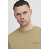 BLEND - BHJAMEY - Shirt - Bruin - Katoen - Ronde Hals - Kwartmouw