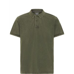 Poloshirt - Olive Night - 100% Katoen - Regular Fit - Knoopsluiting