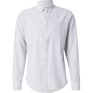 Regular fit vrijetijdsoverhemd in een mix van linnen en katoen, model 'ANDREW'