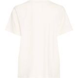 ICHI T-shirt - Wit - Katoen - Regular Pasvorm