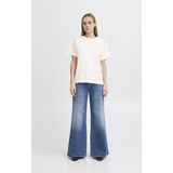 ICHI T-shirt - Wit - Katoen - Regular Pasvorm