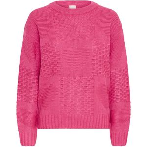 ICHI - IHAGNETE - Gebreide Trui - Rood - 100% Acryl