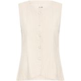 Ichi - Ecru Blouse - Dames - Natuurlijk - Met Knopen