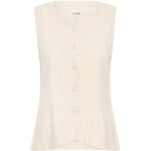 ICHI - Eenvoudig Vest - Ronde Hals - Vrouwen - Elegante Stijl