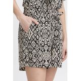 Ichi, Dames, Korte broeken, Veelkleurig, Maat: S Linnen,